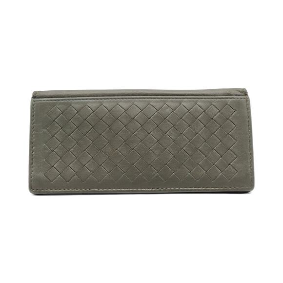 Bottega Veneta Nappa Intrecciato Bi-Fold Wallet in Gray Blue - Picture 2 of 9